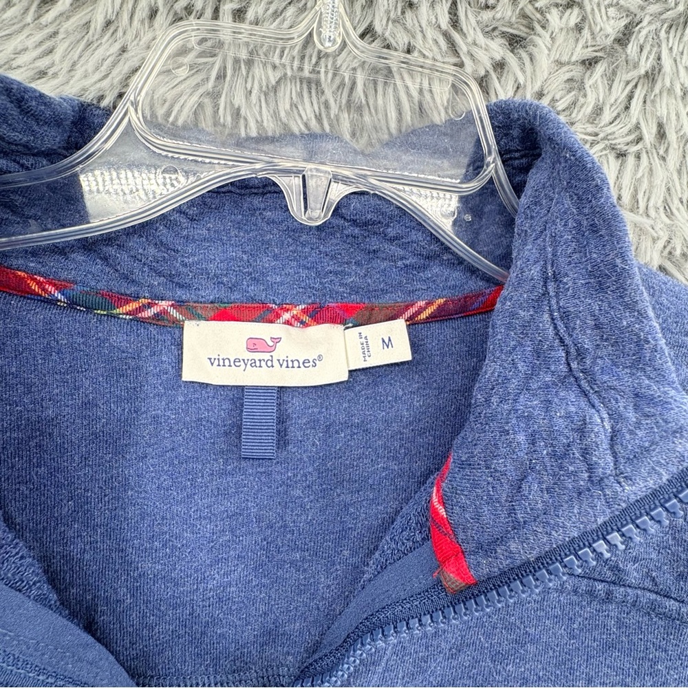 Vineyard Vines Shirt Womens Medium Shep Pullover Quarter Zip Quilted Sweatshirt - Picture 3 of 10